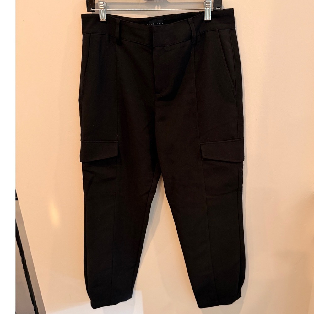 Sanctuary Black Cargo Pants Tapered Leg High Rise Utility Trousers CP0985CA5 29